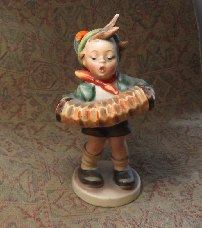 Old Hummel U S Zone Germany Mark Boy with Accordian #185 TMK 1