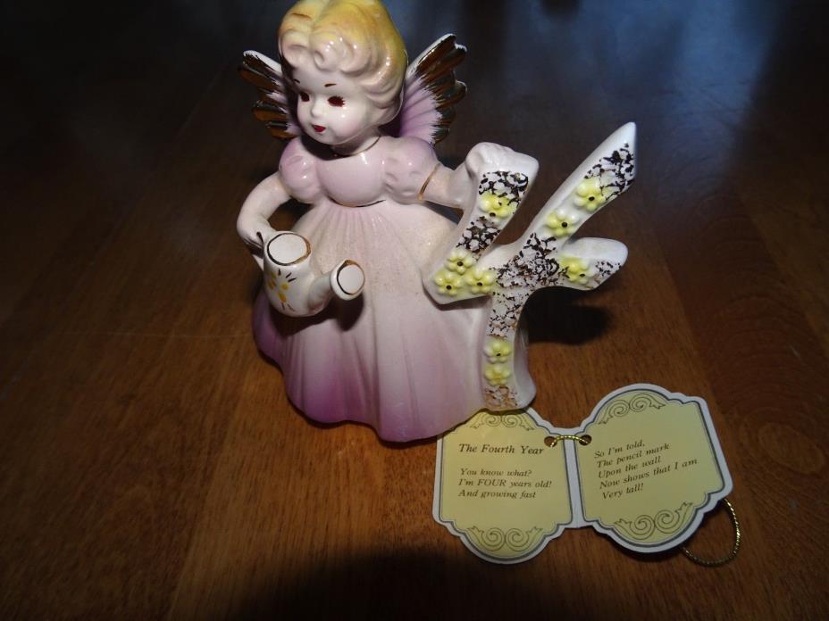 CUTE JOSEF FOUR YEAR OLD GIRL FIGURINE-WITH STICKER & TAG