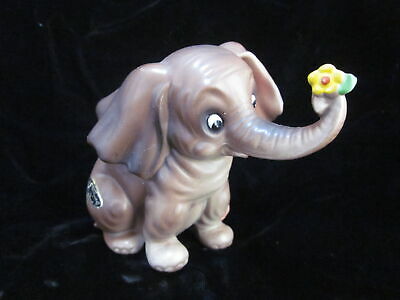 Vintage Josef Originals Brown Baby Elephant Daisy Dumbo Figurine Figure Japan