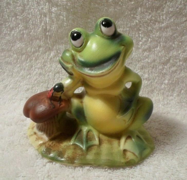 Vintage Josef Originals Frog Toad Toad Stool Ladybug Figurine Figure