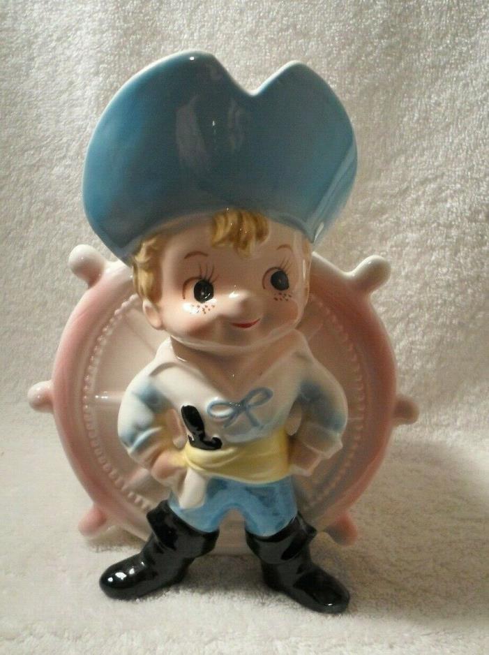 Vintage Mid Century Relpo Sailor Boy Pirate Planter Ceramic Japan Figure