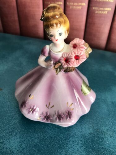 Vintage Josef Originals July Birthstone Doll Figurine Porcelain Made in Japan
