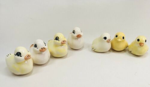 Vintage Lot 7 Porcelain Ducklings Chicks Cute Baby Japan Chicken Duck