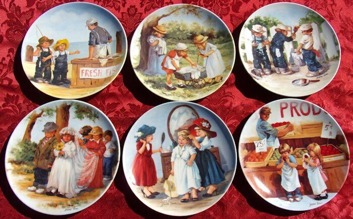 Knowles Jeanne Down's Friends I Remember Collector Plate Set #1-6