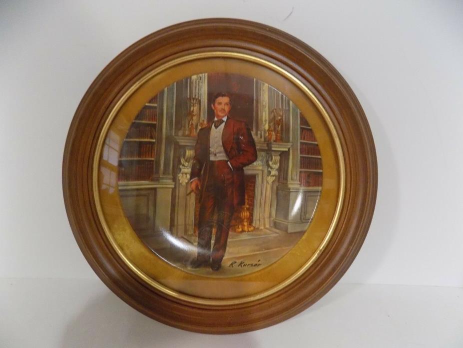 RHETT Gone with the Wind 1981 Knowles Collectors Plate 4th in Series WOOD FRAME
