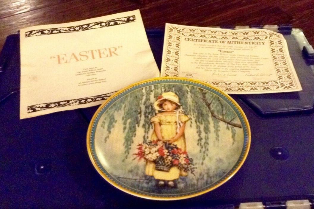 Jessie Wilcox Smith Easter Plate 1986 Limited Edition Childhood Memories Knowles