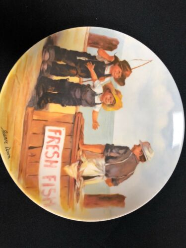 Edwin Knowles Jeanne Down FISH STORY Collector Plate