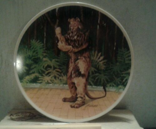 Vintage Wizard of Oz Knowles Hand Painted If I Were KIng Lion Plate