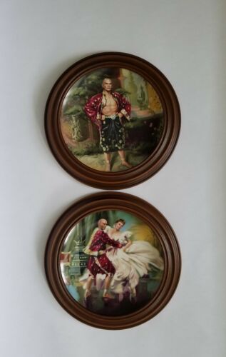 Knowles  Collectors Plates KING AND I set of 2 Framed  1985
