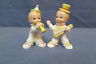 Lefton Pair of Musical Clown Figurines with a Guitar and a Trumpet 05183