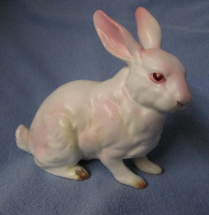 adorable vintage Lefton white bunny rabbit figurine H880  - Easter Spring decor