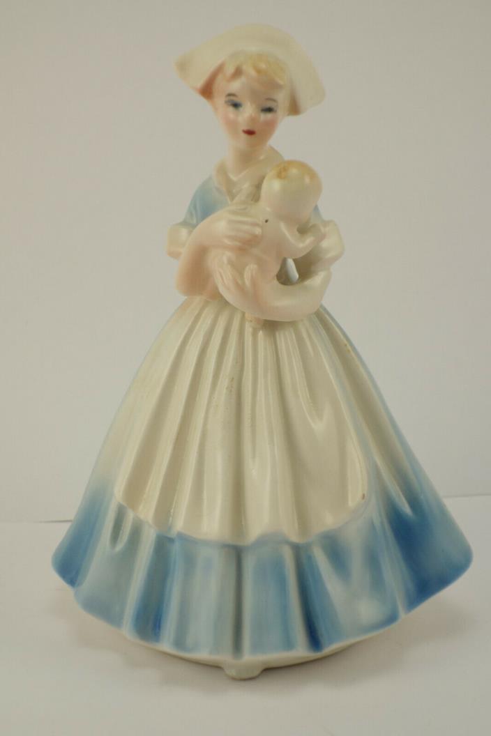 Vintage Lefton Ceramic Nurse Caring for Baby Figurine