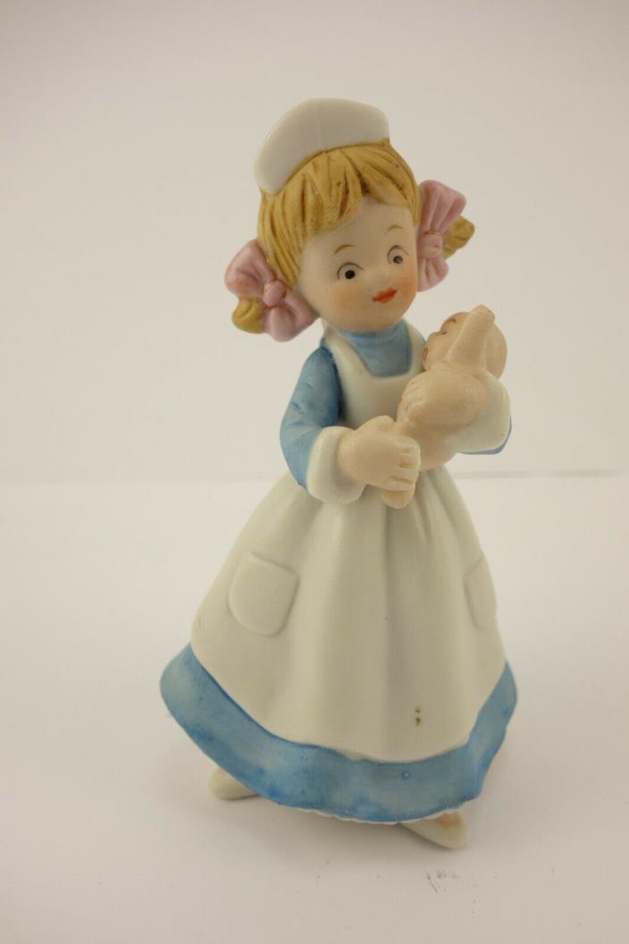 Vintage 1960's 2397 Porcelain Maternity Nurse Figurine Napco Lefton?