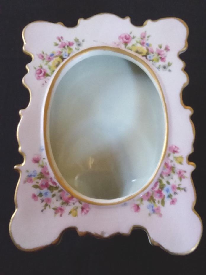 Vintage LEFTON China Hand Painted Picture Frame - Pink #271 - with Glass