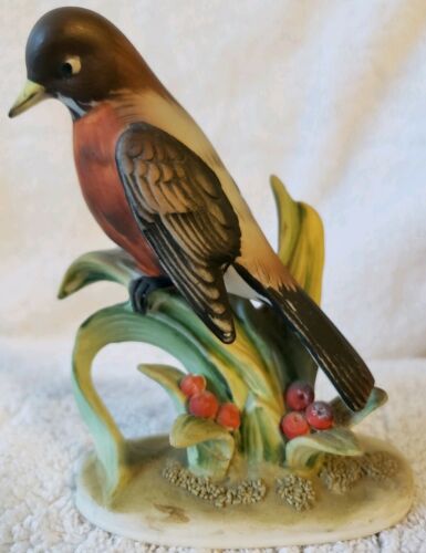 Lefton China Red Robin Ceramic Handpainted Porcelain KW464 Japan