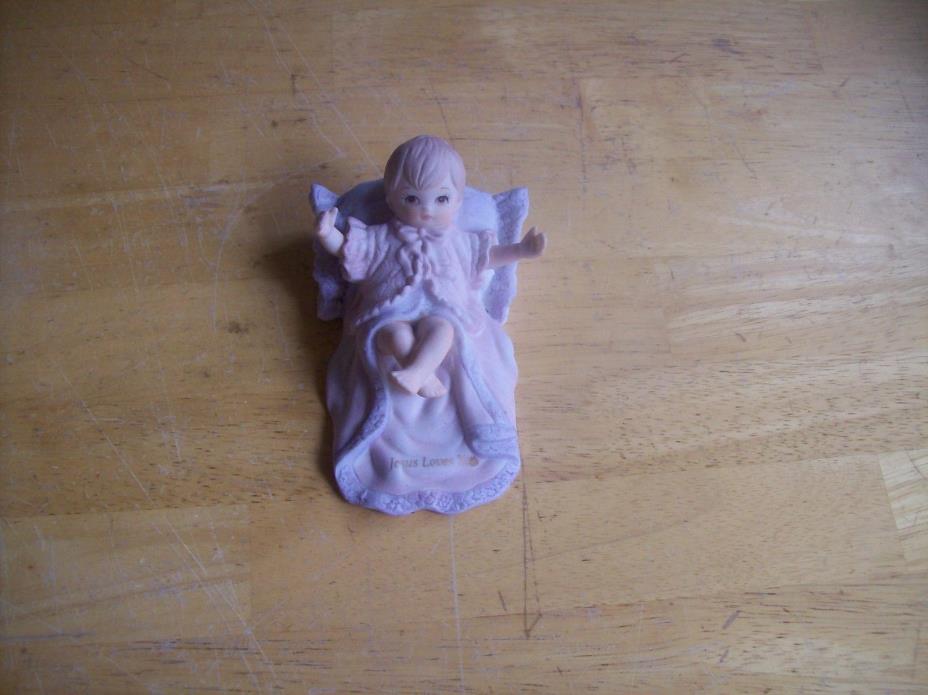 1991 Lefton Baby Jesus Loves You Figurine