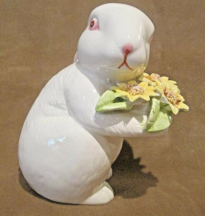 Vintage Porcelain Easter Bunny Rabbit Figurine Collectible Spring Decorative