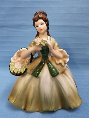 Lefton Figurine Victorian Lady Vase #1684B 6