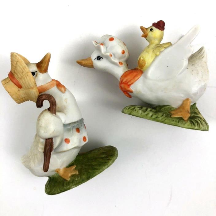 Lefton China Vintage Collectible Figurines Lot of 2 Mother Goose