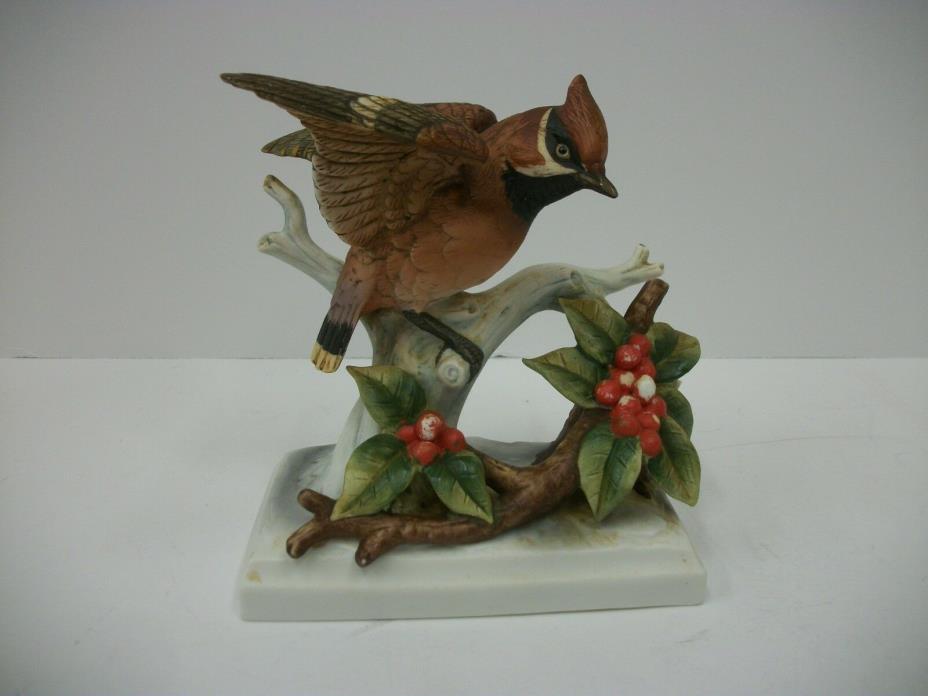Vintage Lefton Waxwing KW4954 Porcelain Bird Figurine