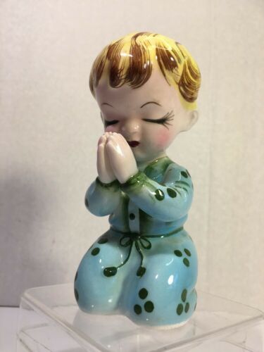 Little Boy Kneeling Praying  Figurine Japan