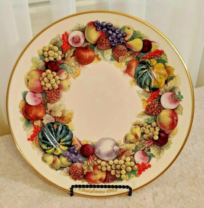 Lenox L/E Colonial Christmas Wreath Issue New York, The Ninth Colony Plate 1989