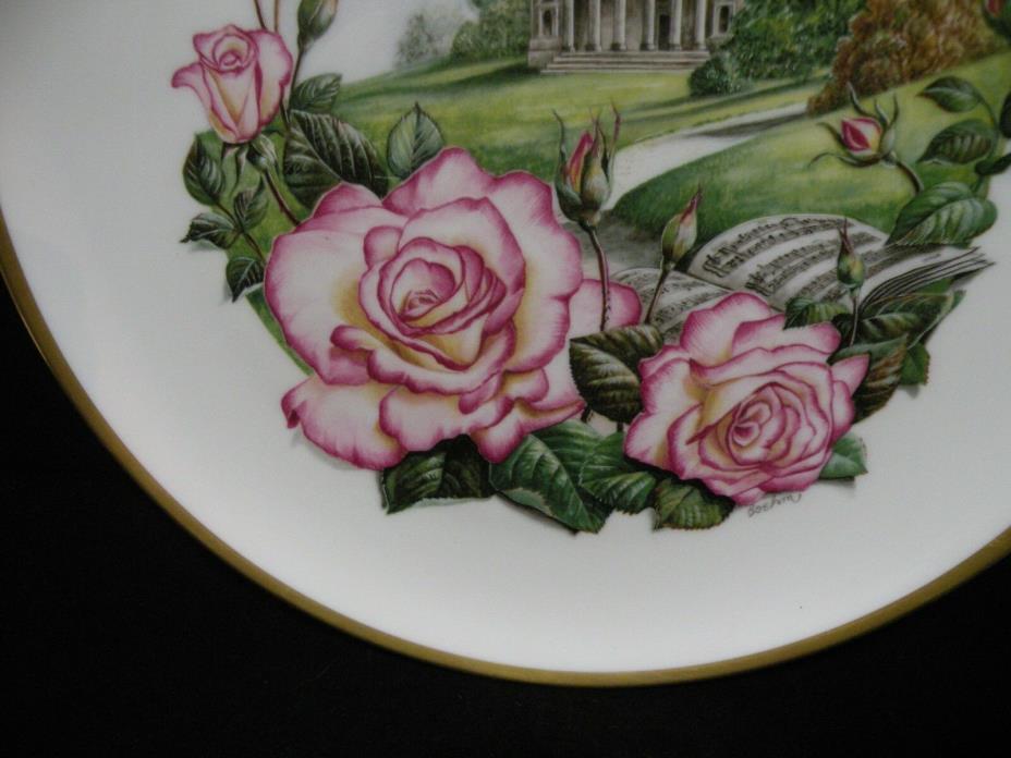 Boehm Collector Plate Handel Tribute Royal National Rose Society Malvern England