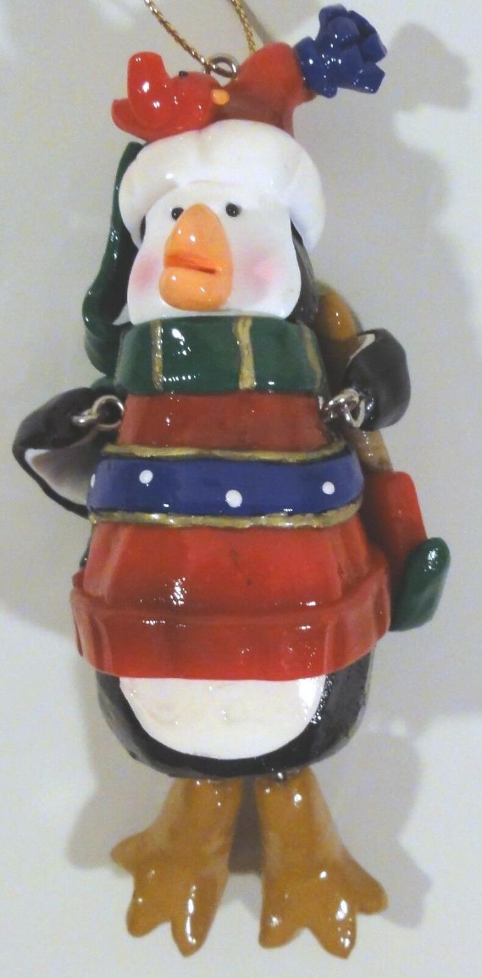 Christmas Ornament, Penguin with Birds & Birdhouse , 5