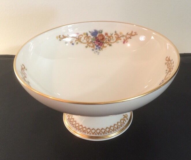 Lenox Compote Bowl Queen's Garden Pattern Mint In Original Box Never Used USA