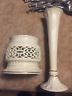 Vintage Lenox Pillar/Candle Holder with Gold trim And Vase With Gold Trim