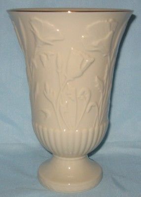 Lenox Ivory Porcelain Gold Trim Poppy Vase USA