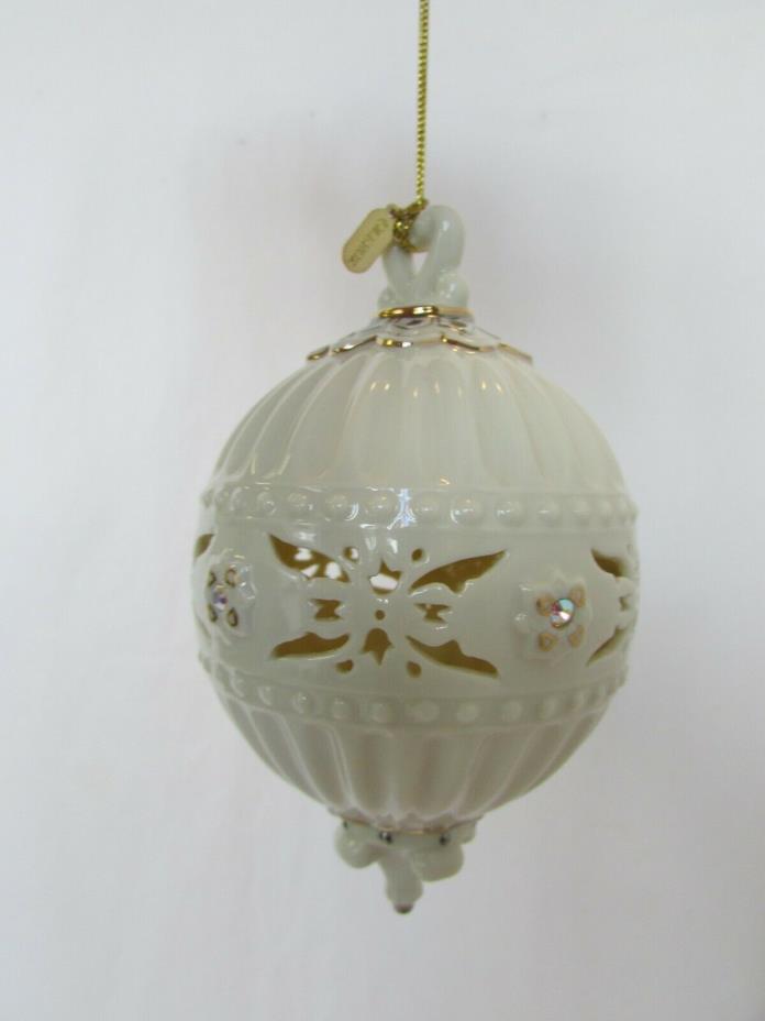2004 Lenox Thank You Jeweled  Holiday Christmas Tree Ornament Victorian Style