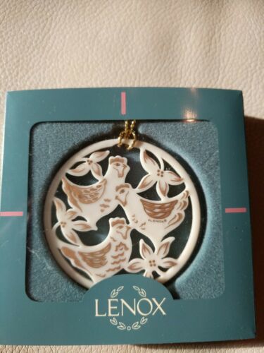 Lenox Christmas Ornament 12 Days of Christmas Three French Hens Mint Preowned