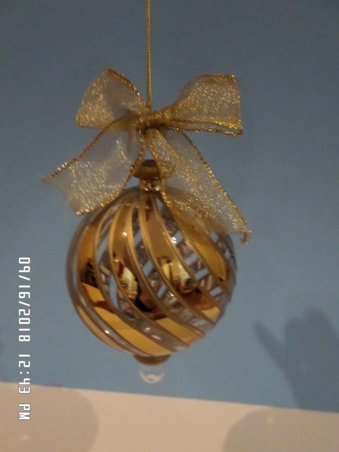 Lenox American By Design Peppermint Stripe Gold Ornament