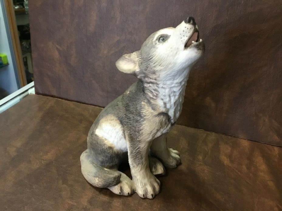 Lenox GRAY WOLF PUP Figurine 1992 Endangered Species Smithsonian