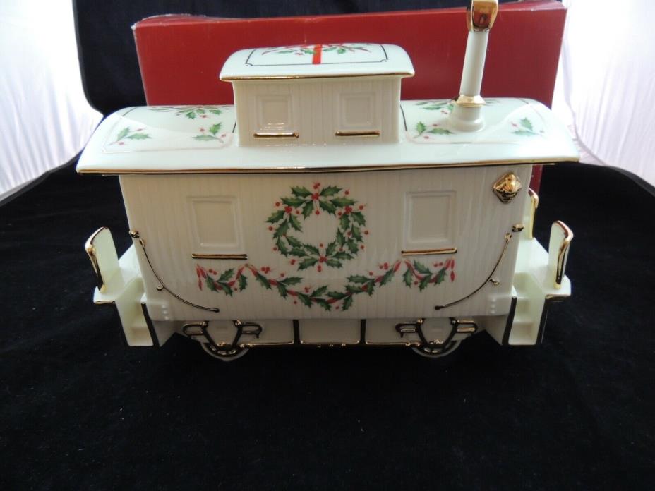 Lenox Holiday Junction Caboose Train Centerpeice Cookie Jar