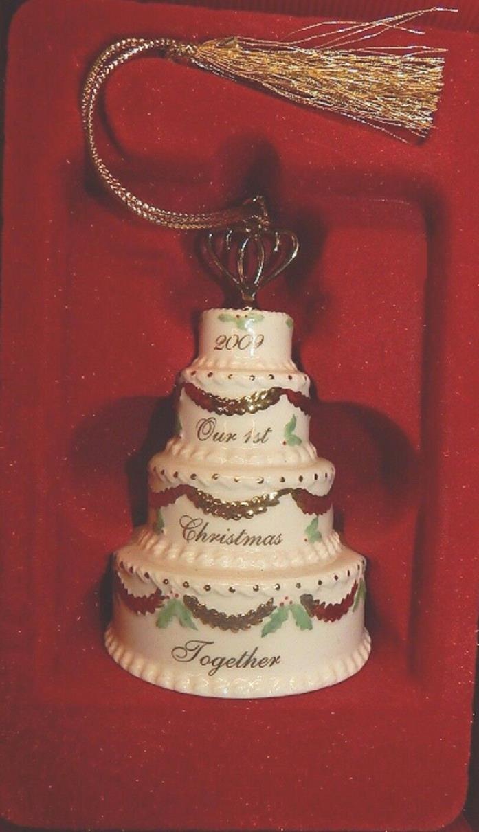 Lenox 2009 Porcelain OUR FIRST CHRISTMAS TOGETHER Cake Ornament, in Original box