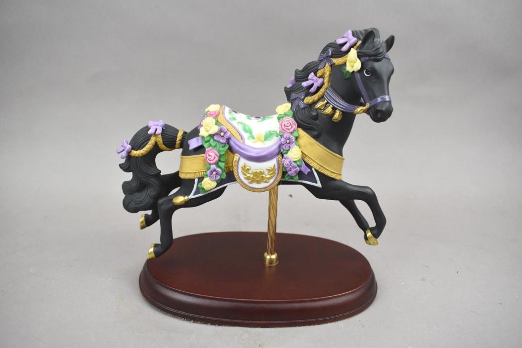 Lenox Carousel Midnight Charger Porcelain China Horse Figurine Collection