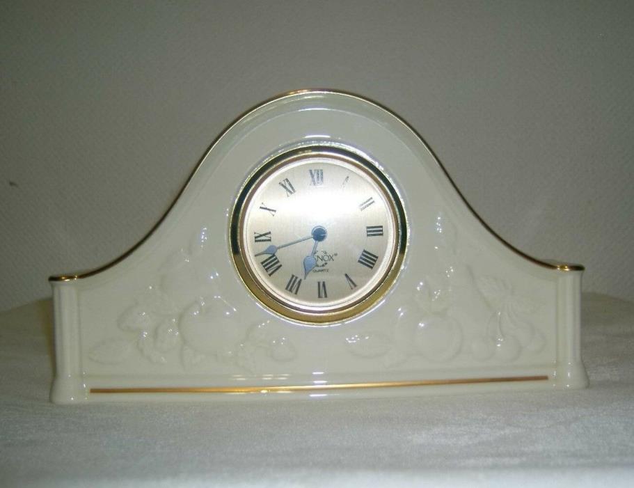 Lenox Fruits of Life Clock Fine Ivory China Made In USA 1993 Quartz works great!