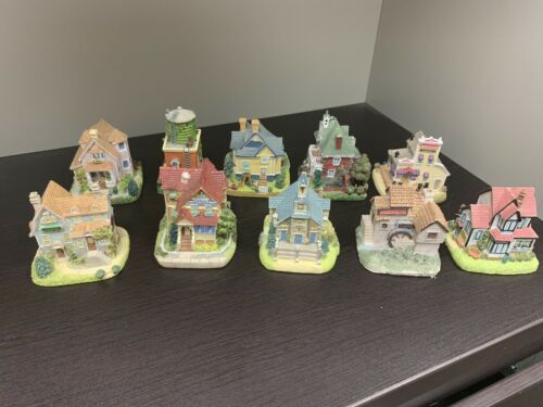 10 LIBERTY FALLS AMERICANA COLLECTION LOT HOUSES BUILDNGS AND BUSINESSES