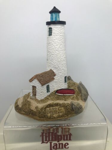 Lilliput Lane Great Point Light American Landmarks Ray Day New Box Deed