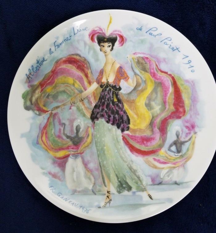 French Collector Plate Albertine The Sinuous Woman Of Paul Poiret 1910 numbered