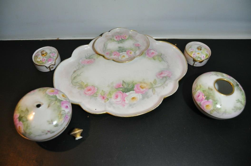 Vintage GOA Limoges Porcelain Vanity Dresser Set