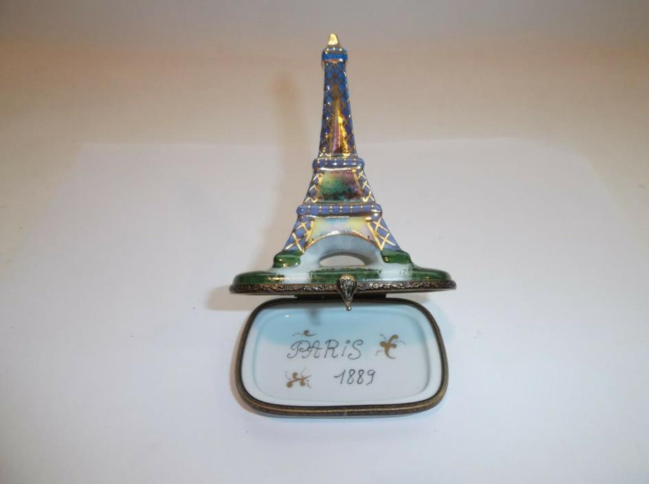 Peint Main Limoges Trinket- Eiffel Tower Inauguration Series-Limited Edition