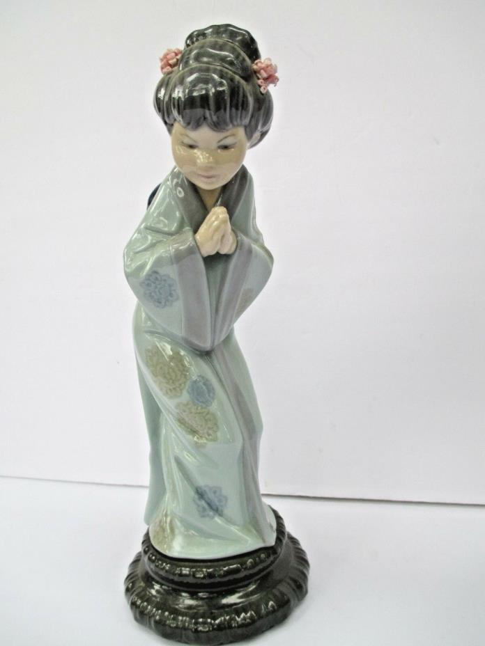 Lladro Japanese Geisha Sayonara (4989) Figurine Figure Excellent Condition 7121