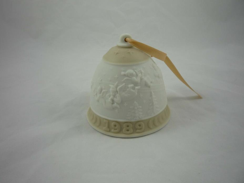 Lladro 1989 Porcelain Christmas Bell Ornament