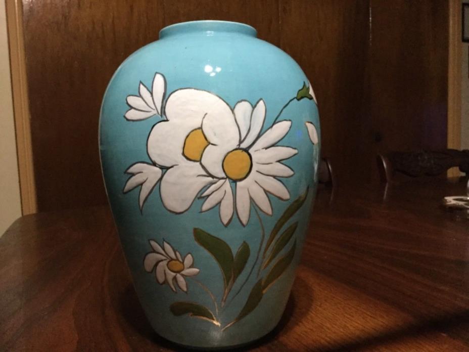 Porcelain Blue vase with flower