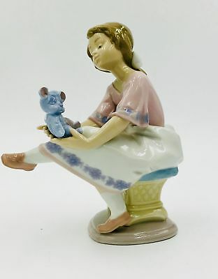 Lladro, Girl with Teddy Bear, Porcelain #7620