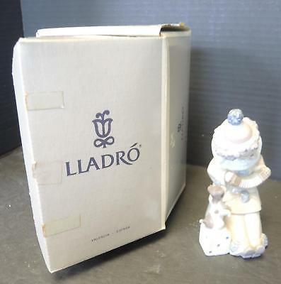Lladro Figurine Pierrot With Concertina and Puppy