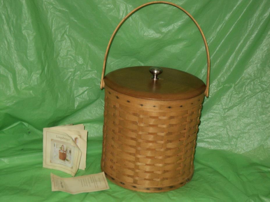 Longaberger Basket Ice Bucket w/ Insulated Liner
